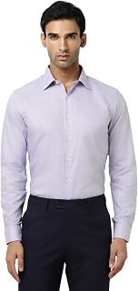Van Heusen Slim Fit Shirt in Poplin Solid Colour Cheap Formal Hem Poplin Solid Color Elegant Shirt for Men (Pack of 1)