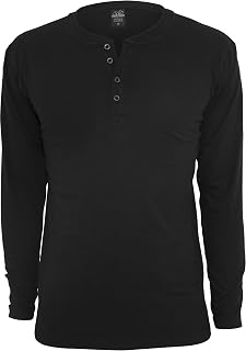 Urban Classics Men's Basic Henley L/S Tee Sweatshirt (Pack of 1)