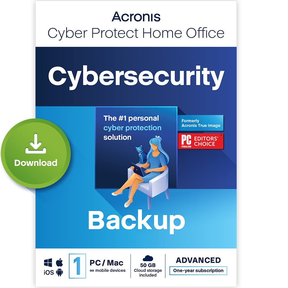 Acronis Cyber Protect Home Office 2023 | Security | 50 GB Cloud-Space | 1 PC/Mac