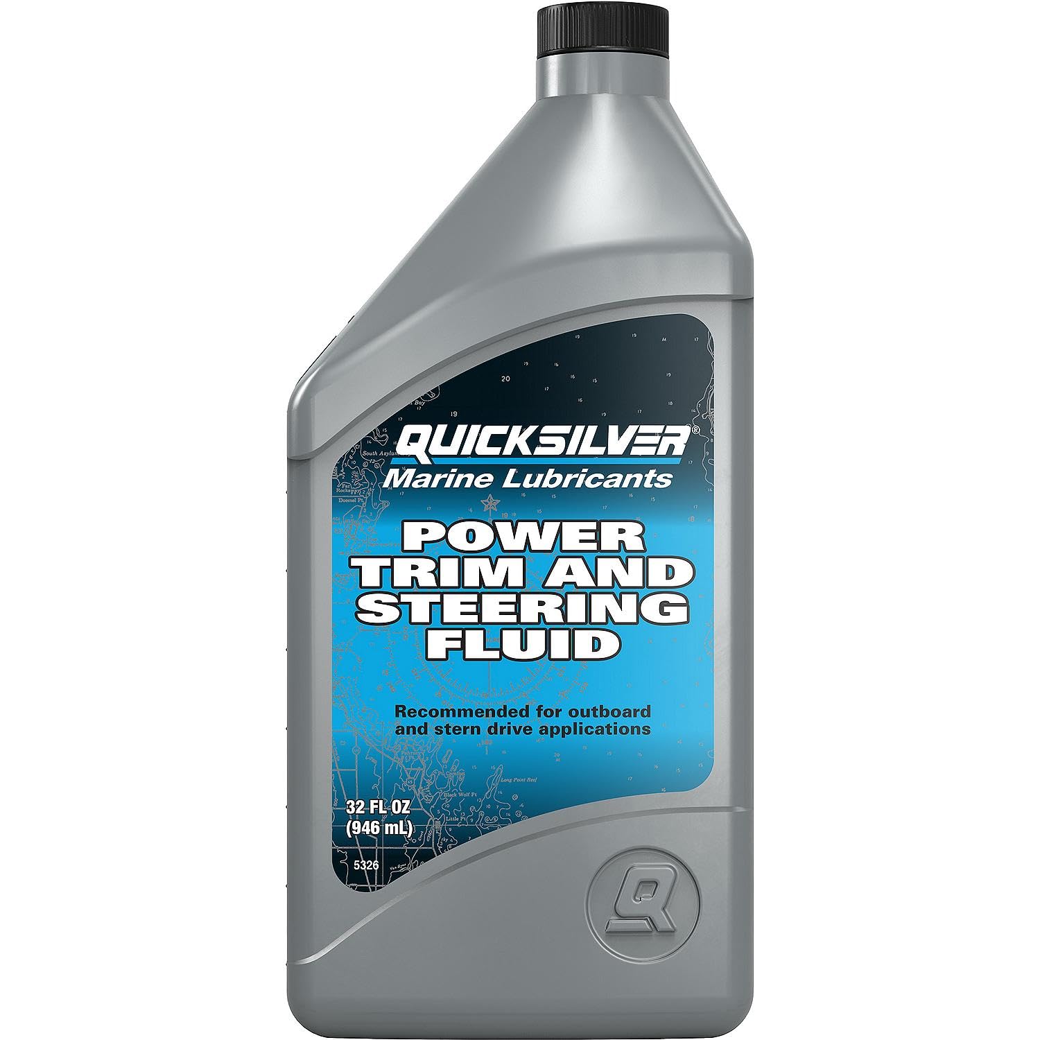 Quicksilver Power Trim & Steering Fluid, 32 oz | Designed for Marine Power Trim 