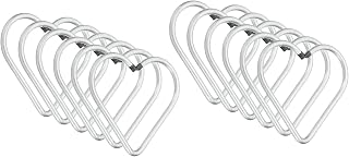 Generic Dream Catcher Rings 2 Inch 12 Pcs Metal Heart Shape Macrame Rings Floral Rings for Home DIY Wedding Wall Hanging Decorations,Silver