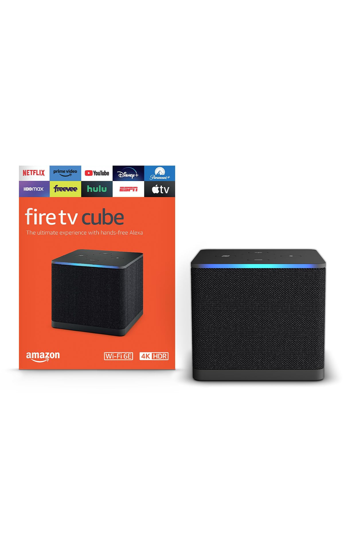 Amazon Fire TV Cube, with AI-powered Fire TV Search, Hands-free streaming device