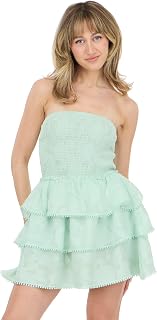 Forever 21 Women's Strapless Frill Mini Dress Shirred