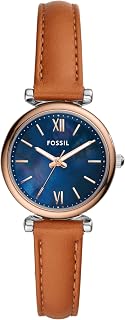 Fossil Women's Carlie Quartz Stainless Steel Watch, Rose Gold Glitz, Regular, Quartz Movement