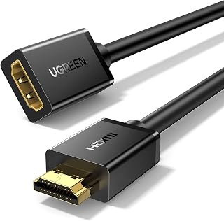 UGREEN 10140 – HDMI Extension Cable Male to Female, with ethernet 4 K 3d For Blu-Ray, Xbox 360, PS4, Black)