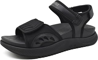 ONCAI Sandals Women Walking, Arch Support Hiking Sandals, Orthopedic Outdoor Insole for Plantar Fasciitis, Sports Platform Slides Woman with 3 Adjustable Straps Size 36-43