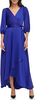 DKNY Plissiertes Wickelkleid Aus Kunst Women's Dress