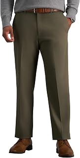 Haggar Men's Premium No Iron Khaki Classic Fit Flat Front Casual Pant (Regular and Big & Tall Sizes)