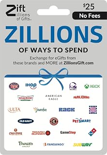 Zift Zillions of Gifts Physical Gift Card - $25