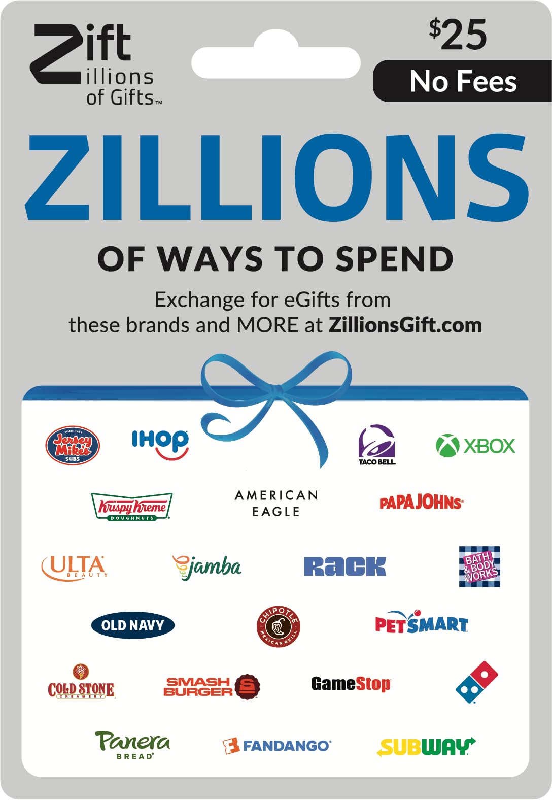 Zift Zillions of Gifts Physical Gift Card - $25