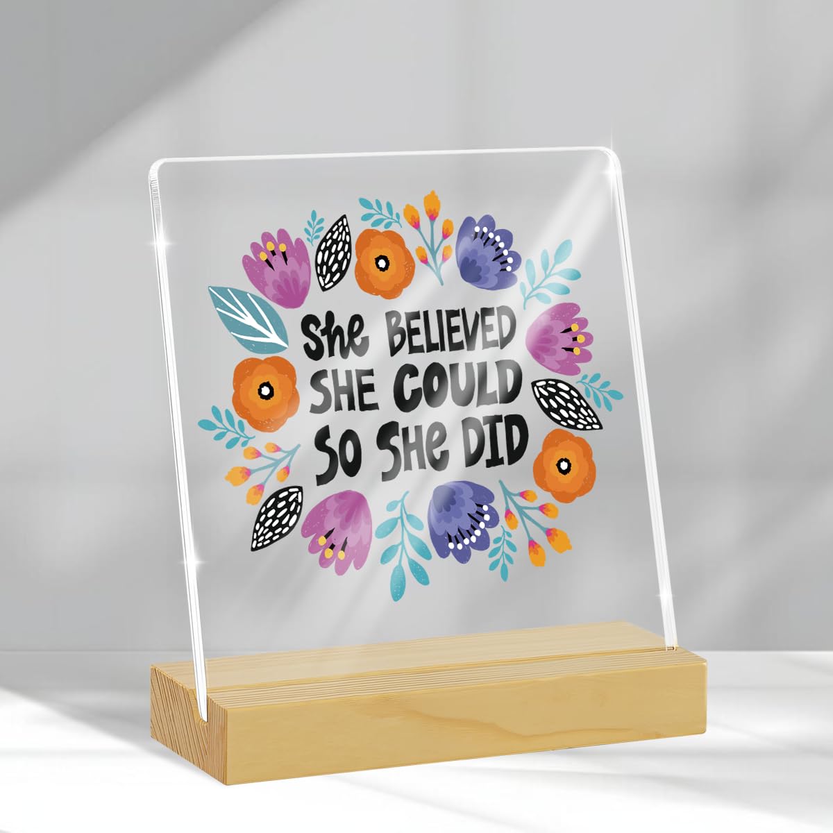 Motivational Gift Mental Health Gift Positive Affirmation Acrylic Sign Self Care