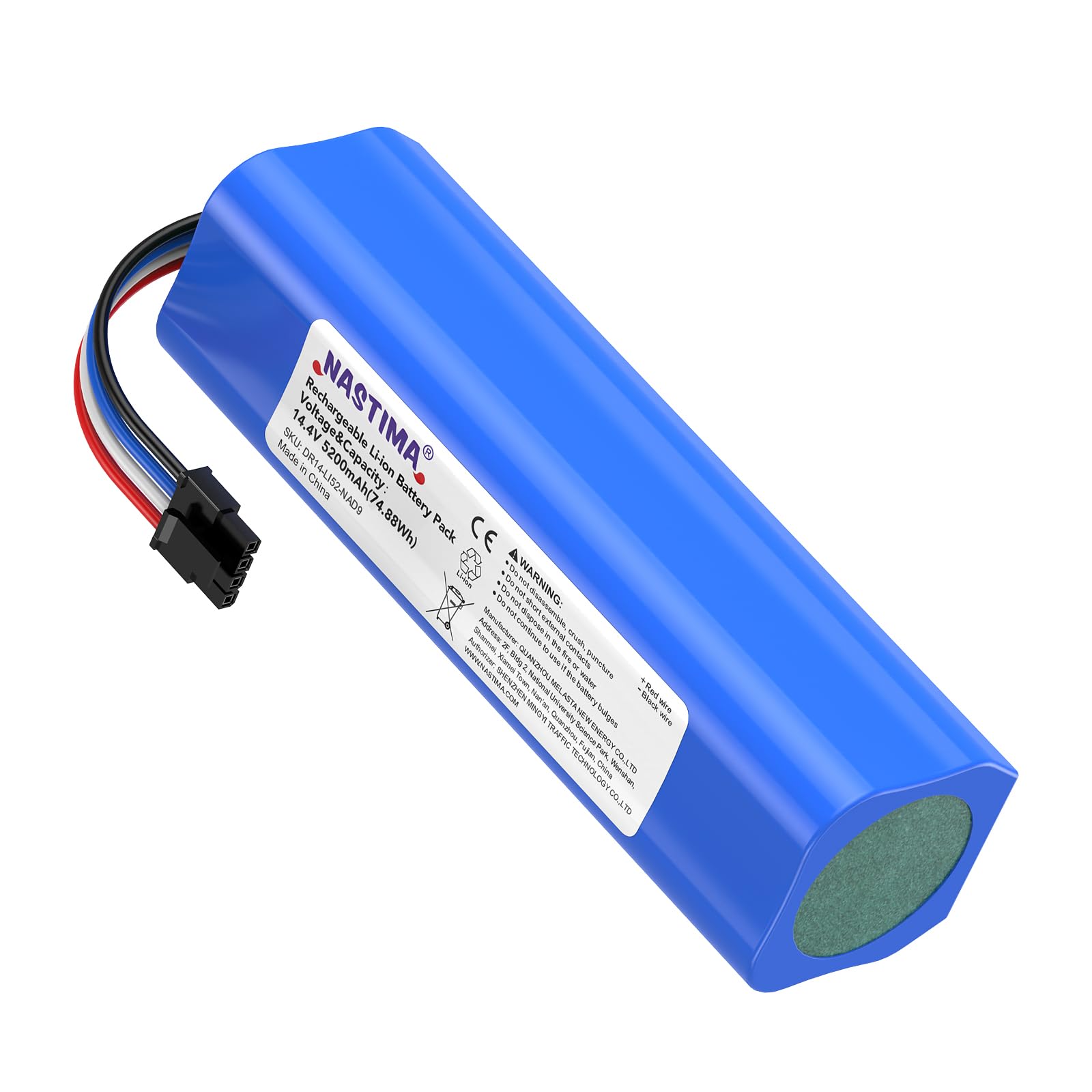 NASTIMA 14.4V 5200mAh Li-ION Replacement Battery for Dreame D9 F9 L10