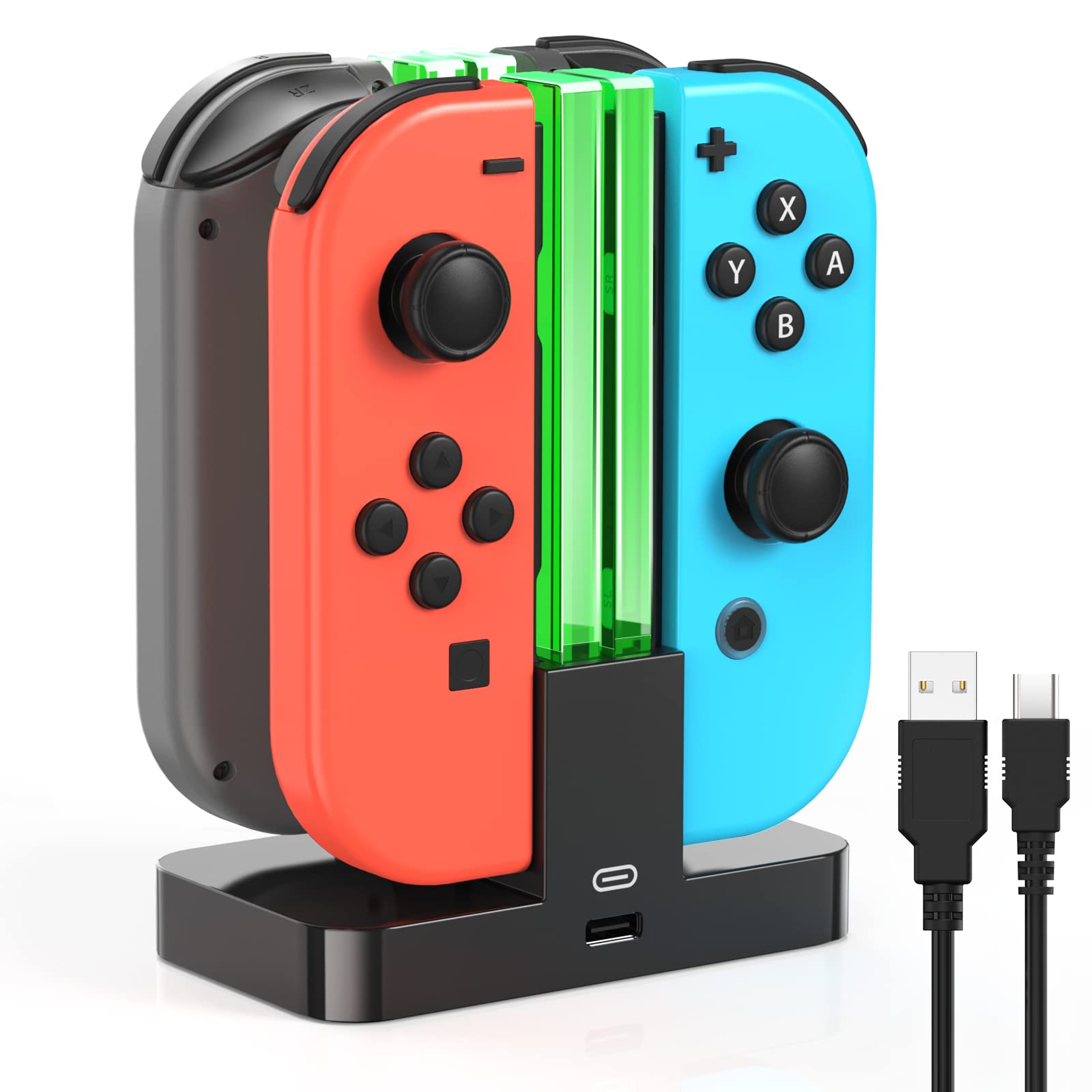 FYOUNG Controller Charger Dock Compatible with Nintendo Switch/Switch OLED for J