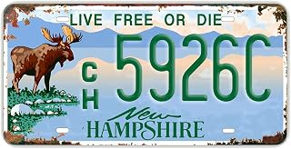 Panguru Replica Vintage License Plate, New Hampshire Wildlife, Embossed Metal Number Tags, Prop Vanity Car Registration Plates, 12x6 Inch