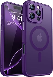 CANSHN Magnetic Shockproof for iPhone 16 Pro Case, Deep Purple