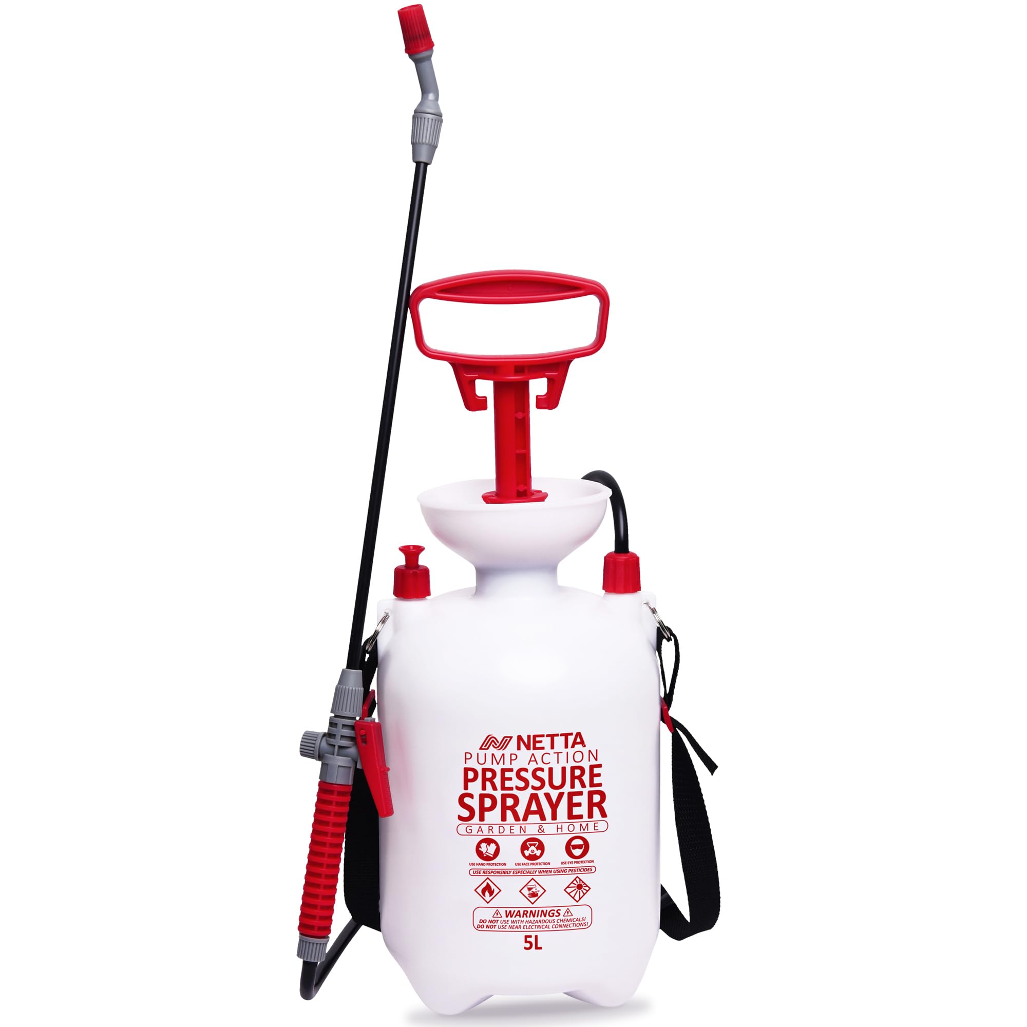 NETTA Garden Sprayer 5L - Weed Killer Sprayer Pump with Adjustable Mist Spray Bo