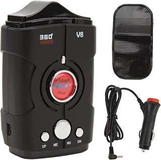 Speed Camera Detectors, Car Radar Detector with 360° Real Time Voice Alerts, Real Time Vehicle Speed Alert System, Extended Range 2.4GHz 410MHz, for City Highway