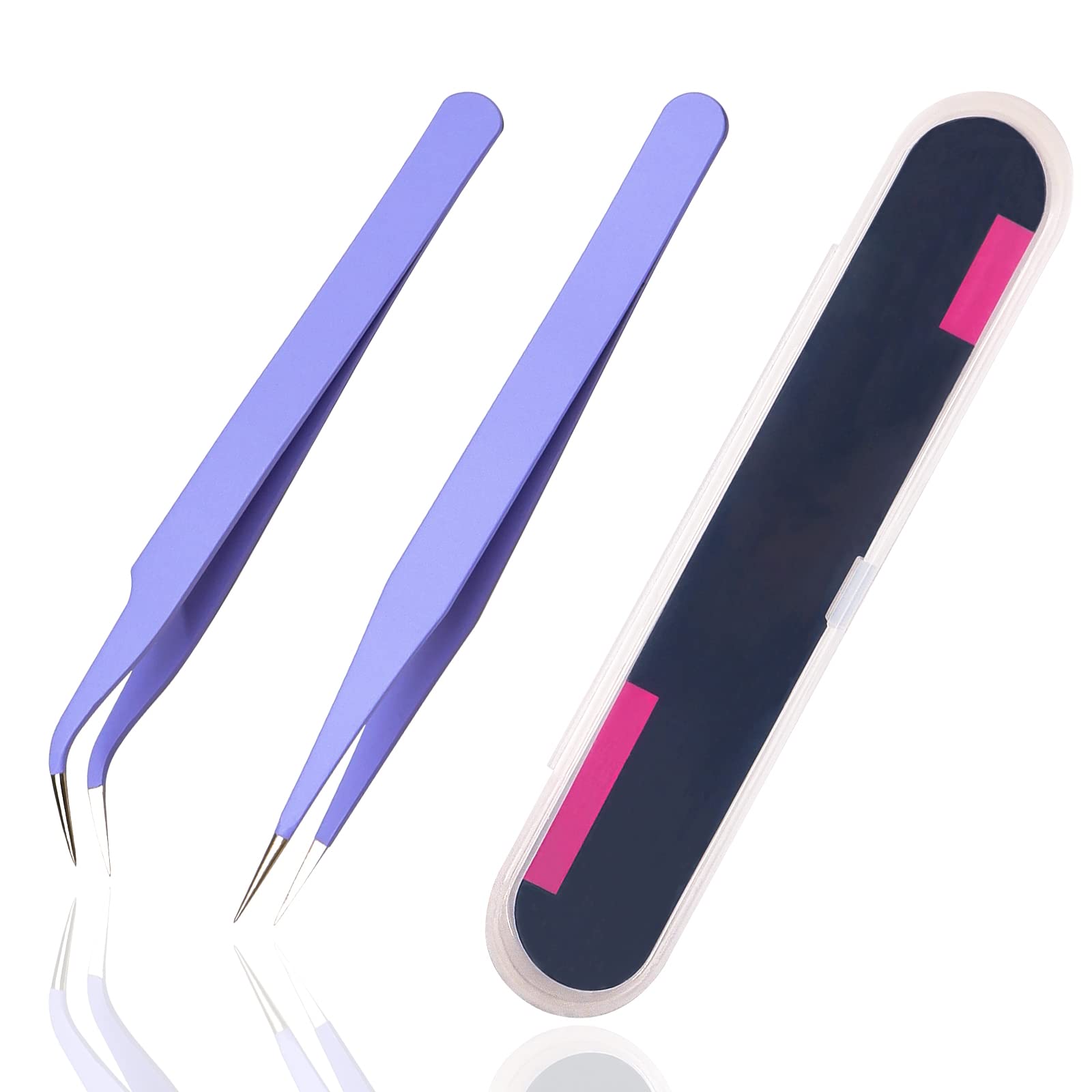 2 Pieces Sticker Tweezers, Cute Craft Tweezers for Stickers, Scrapbooking, Vinyl