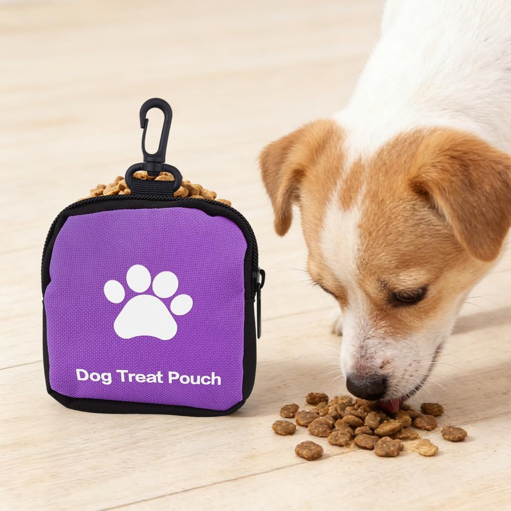 Portable Dog Treat Pouch Bag Pet Walking Training Pocket Bag with Carabiner Feed