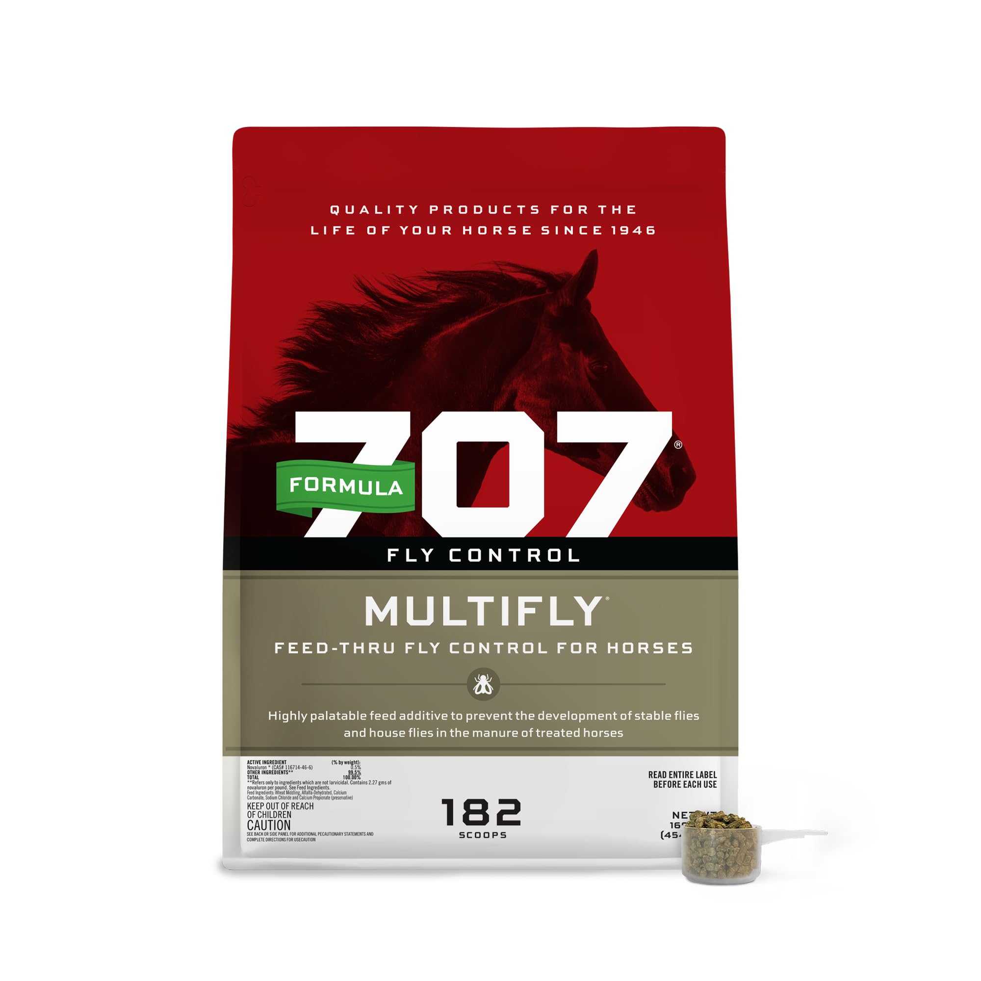 Formula 707 MultiFly Feed-Thru Fly Control Pellets for Horses - Palatable & Safe