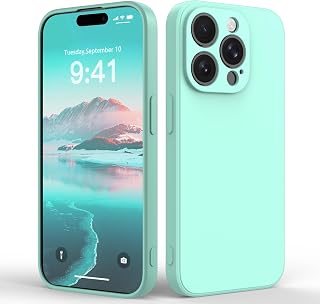 Suitable for iPhone 15 Pro Max Phone Case, Ultra Thin TPU Shockproof Anti-Scratch Case, Soft Fall-Resistant Phone case, Solid Color Phone Cover for iPhone 15 Pro Max, Mint