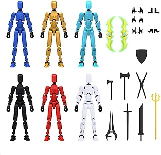 MerryXD 6 Pack Assembly Completed T13 3D Action Figure,Dummy Nova Titan Lucky 13 Action Figure 3D Printed Multi-Jointed Movable Toy