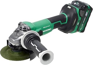 HiKOKI G3613DC 36V Disc Grinder, Grinding Wheel Diameter 4.9 inches (125 mm), Includes 2 Batteries, Charger, and System Case 3, Slide Switch Type, Kickback Reduction System, Dial Type, Stepless Speed