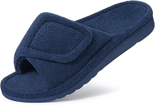 Litfun Orthopedic Slippers for Women with Arch Support Adjustable Open Toe Home Shoes for Plantar Fasciitis