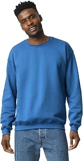 Gildan Men's Crew Neck Fleece Tracksuit Top (Pack of 1), Royal Blue, L
