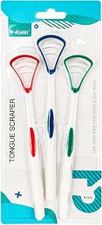 Y-Kelin Tongue Scraper Brush 2 Sides Cleaner - Cleaning & Keep Fresh Breath - 3 Color Pack