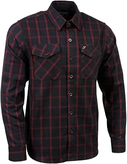 Milwaukee Leather Men’s Casual Cotton Flannel Plaid Long Sleeve Button Down Cotton Shirts