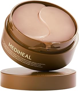 MEDIHEAL 95% Retinol & Collagen Under Eye Patches, Wrinkle Care (60 Count) | with Retinol Liposome, Collagen | 4-Zone Firming Care for Eyes & Smile Lines | 0.00 Irritation | Korean Hydrogel Patches