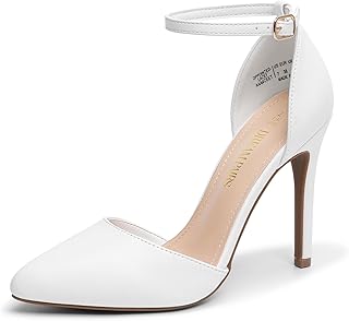DREAM PAIRS Women's Pointed Toe Ankle Strap High Heel Pumps Wedding Shoes