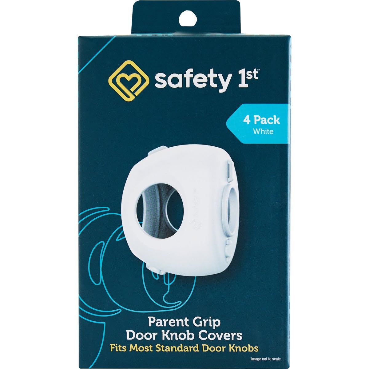 Safety 1st Parent Grip Door Knob Covers, White, One Size,4 Count (Pack of 1) (HS