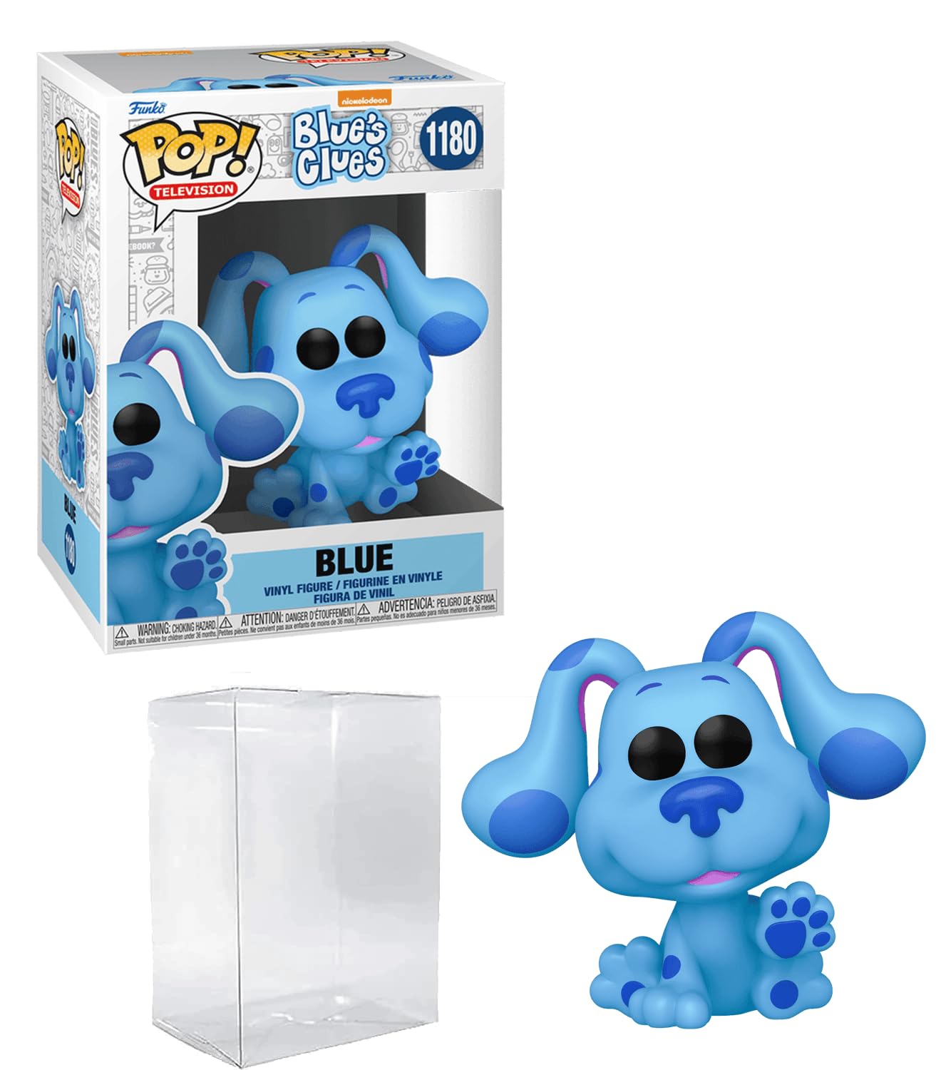 Blues Clues- Blue #1180 Funko POP! TV Figurine Bundle with HOFSM Protector Case