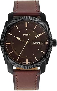 Fossil Machine Men's Quartz Watch with Stainless Steel Bracelet or Leather Strap