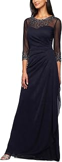 Alex Evenings Women's Plus Size Tea-Length Lace Mock Dress for Special Occasions