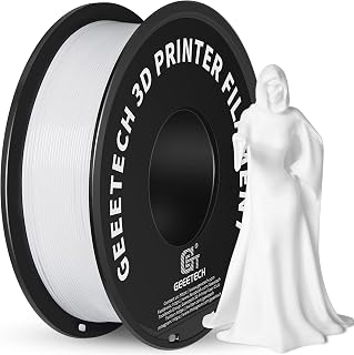 GEEETECH Polylactic Acid (PLA) Filament 1.75 mm, PLA Filament for 3D Printers, 1 kg Spool, White