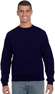 Gildan Crewneck Men's Sweatshirt Shirt (Pack of 1), Navy Blue, XXL