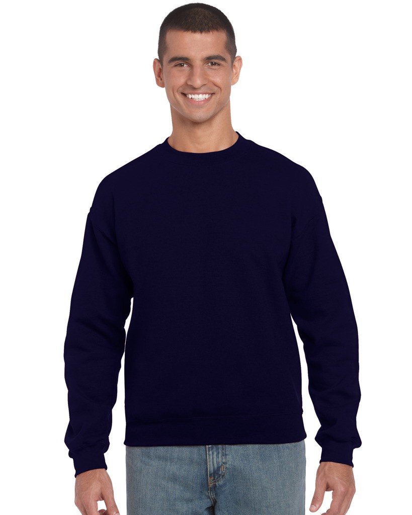 Gildan Crewneck Men's Sweatshirt Shirt (Pack of 1), Navy Blue, XXL