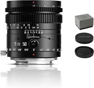 TTARTISAN Tilt 50mm f1.4 Lens Full Frame Manual Focus Portrait Lenses Mirrorless Camera for E Mount A7 A7R A7S Series A7C A9 A9II A1 A5100 A6000 A6100 A6400 A6600 NEX-5 NEX-3 Series NEX-7