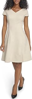 Calvin Klein Mini abito da donna a maniche corte con scollo a V