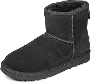 Ausland Women's Water Resistant Classic Leather Mid-Calf Snow Boots 5125