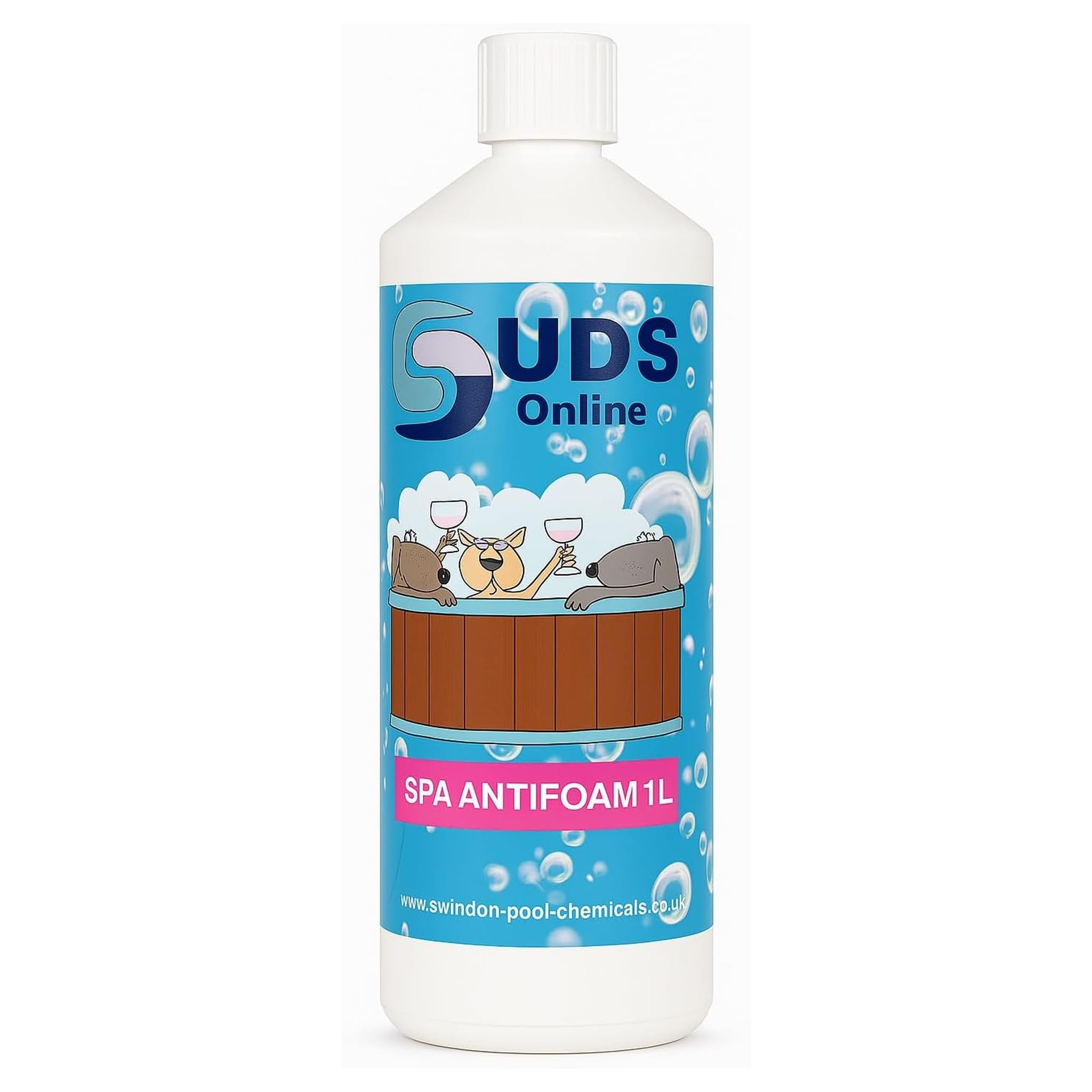 SUDS-ONLINE 1 LITRE No Foam Away Anti Foamer Fix Foaming Chemicals Hot Tub Spa H