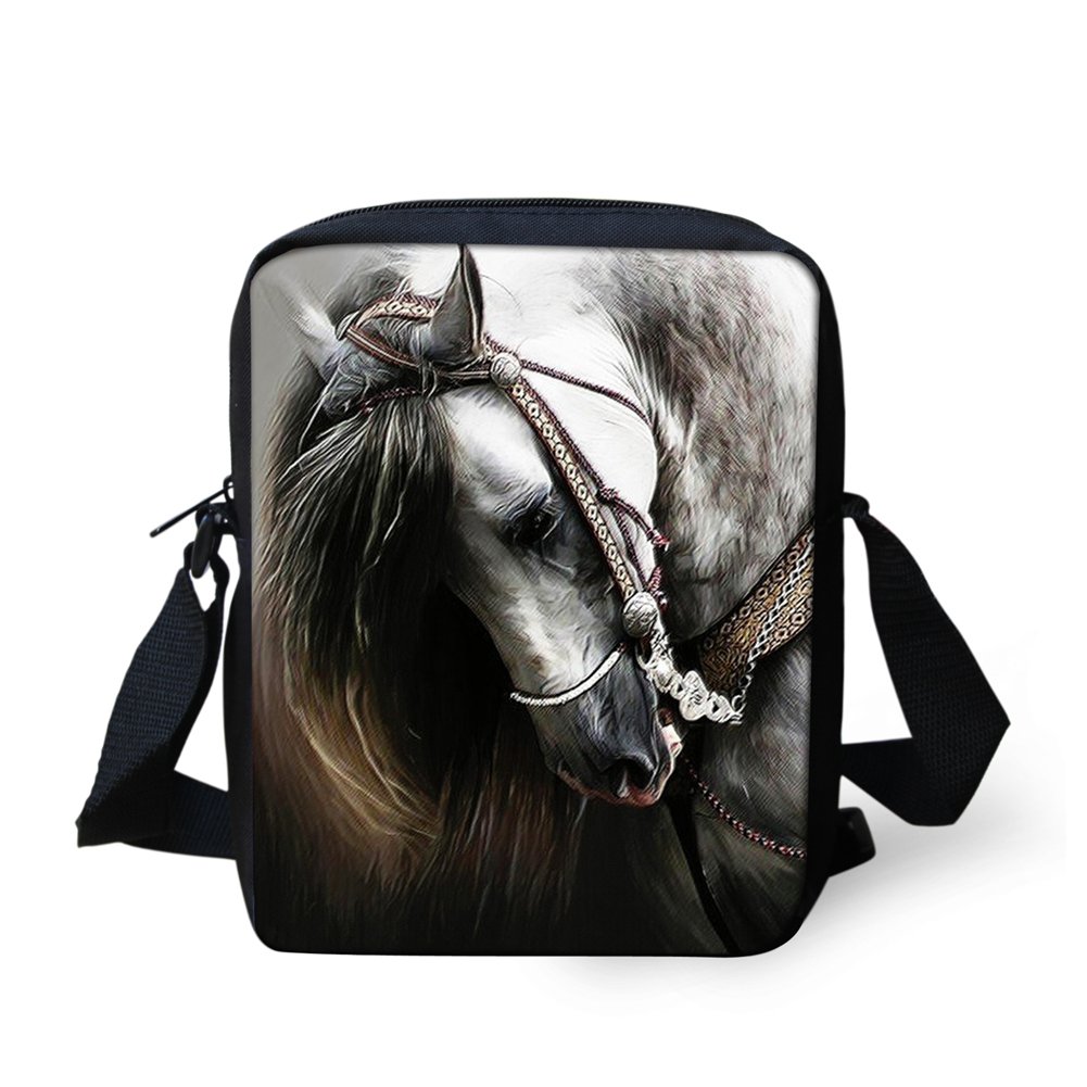 HUGS IDEA Women Girl Mini Shoulder Handbag Horse Pattern Cross Body Messenger Ba