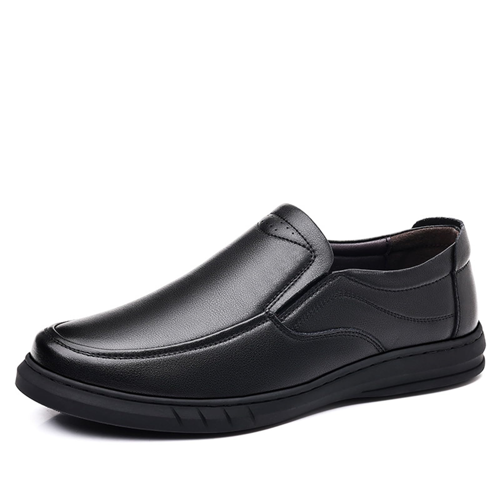 Men's Leather Classic Penny Loafers Casual Comfortable Soft Flat Moccasins Non-S