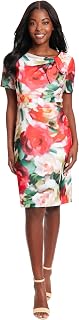 London Times Women's London Times Women's Dresses Polished Sheath Dress with Bow Detail Career Office Event Occasion Guest of