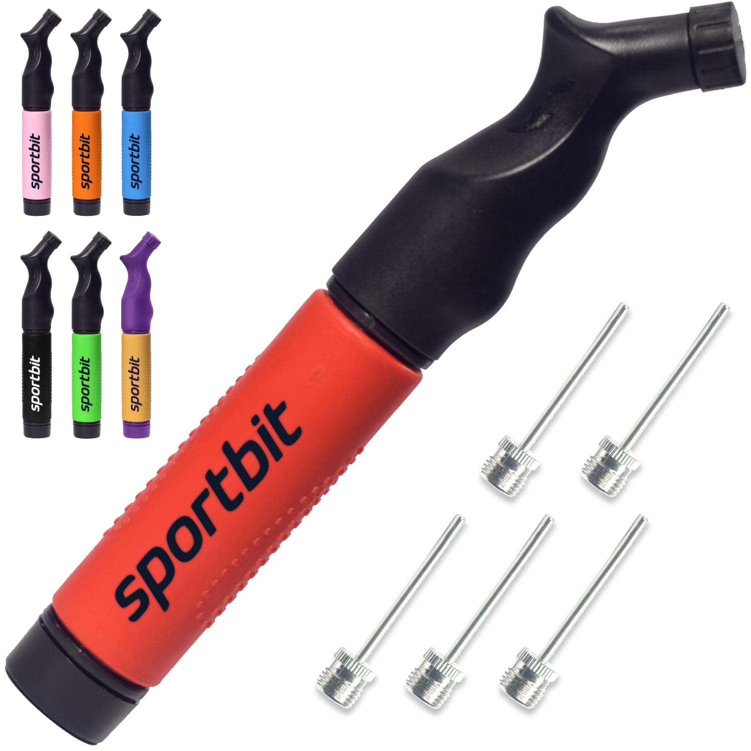 SPORTBIT Ball Pump for Sports Balls - Basketball Pump, Volleyball Pump, Football