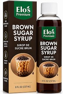 Brown Sugar Syrup For Bubble Tea Boba and More, Sweet Flavoured Liquid Sweetener for Beverages and Baking