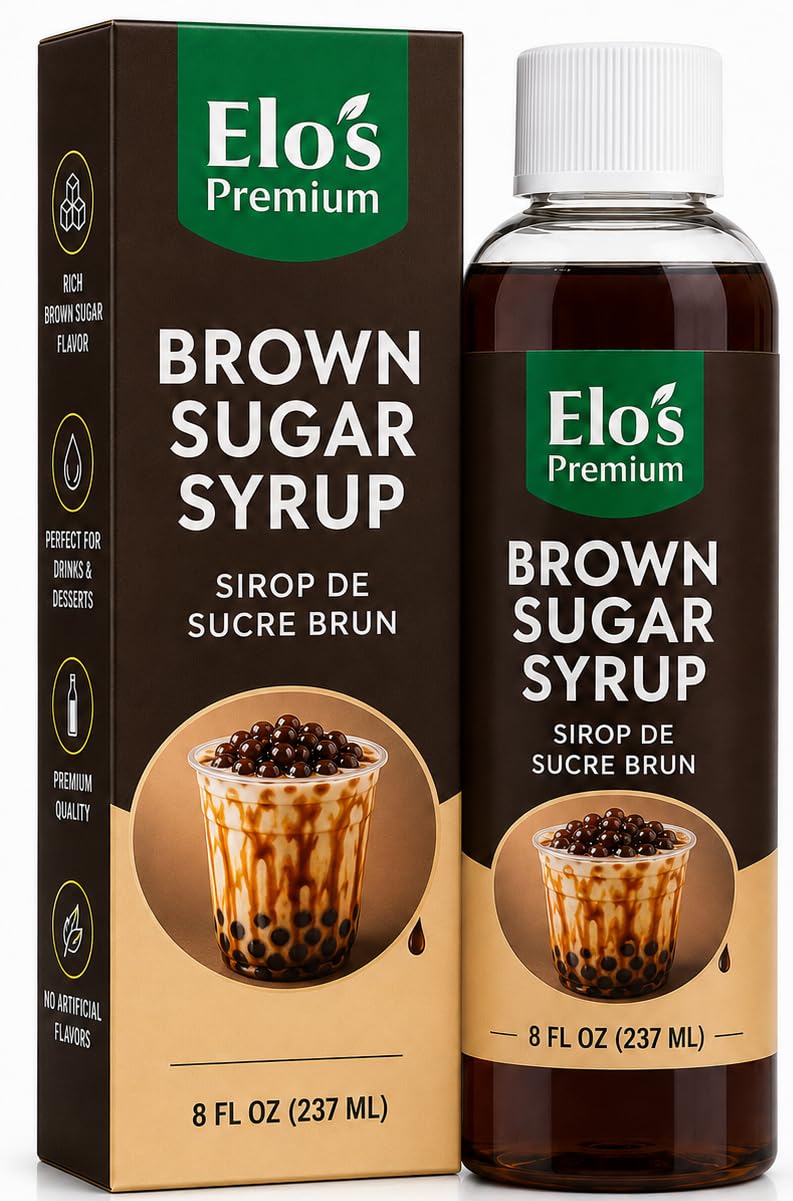 Brown Sugar Syrup For Bubble Tea Boba and More, Sweet Flavoured Liquid Sweetener